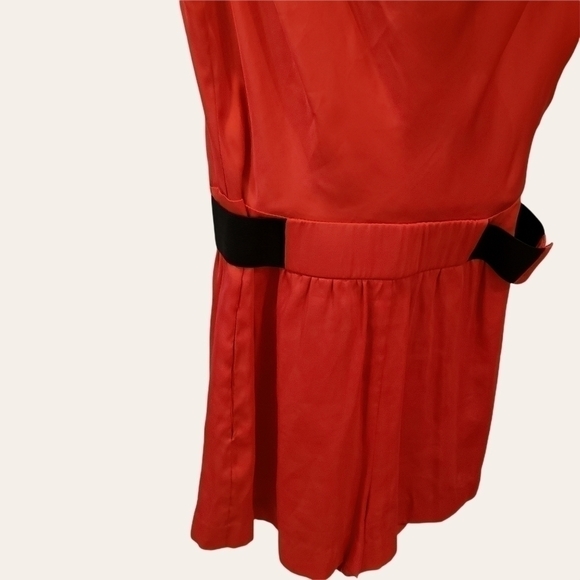 Bebe Red Scoop Neck Romper M - Picture 4 of 6